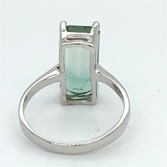 BiColor Tourmaline 3.62ct Solid 14K White Gold Ring - Picture 5 of 6